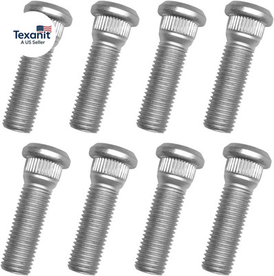 8PCS Car Wheel Studs, M12×1.5 & 49Mm Long Extended Steel Wheel Lug Bolts Kit, OE
