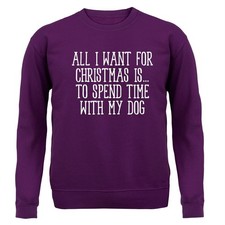 Christmas Spend Time With My Dog - Kids Hoodie / Sweater - Dogs Funny Xmas Pet