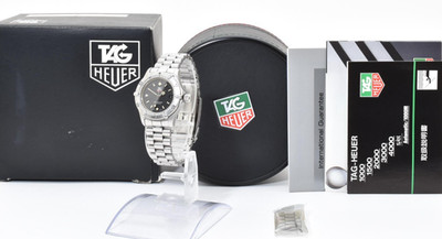【N NEUWERTIG BOX】Tag Heuer Professional 2000 WE1410-2 Damen Schwarzes...