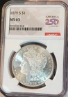 * 1879 S * NGC MS65 BLAZING MINT LUSTER!! GORGEOUS PQ MORGAN SILVER DOLLAR 014