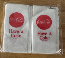 Coca-Cola Tall Fold Dispenser Napkins 100 Pack Have a Coke Disc Logo MIP (A22)