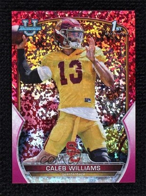 2022 Bowman U Chrome Fuchsia Mini-Diamond Refractor /150 Caleb Williams #50 zf3