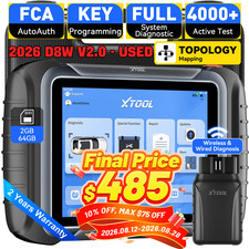 Xtool Used D8w V2.0 Wifi Auto Car All System Diagnostic Scanner E.cu Coding Fca