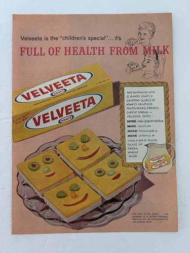 Vintage 1963 Print Ad Velveeta Cheese Advertisement - Picture 1 of 2