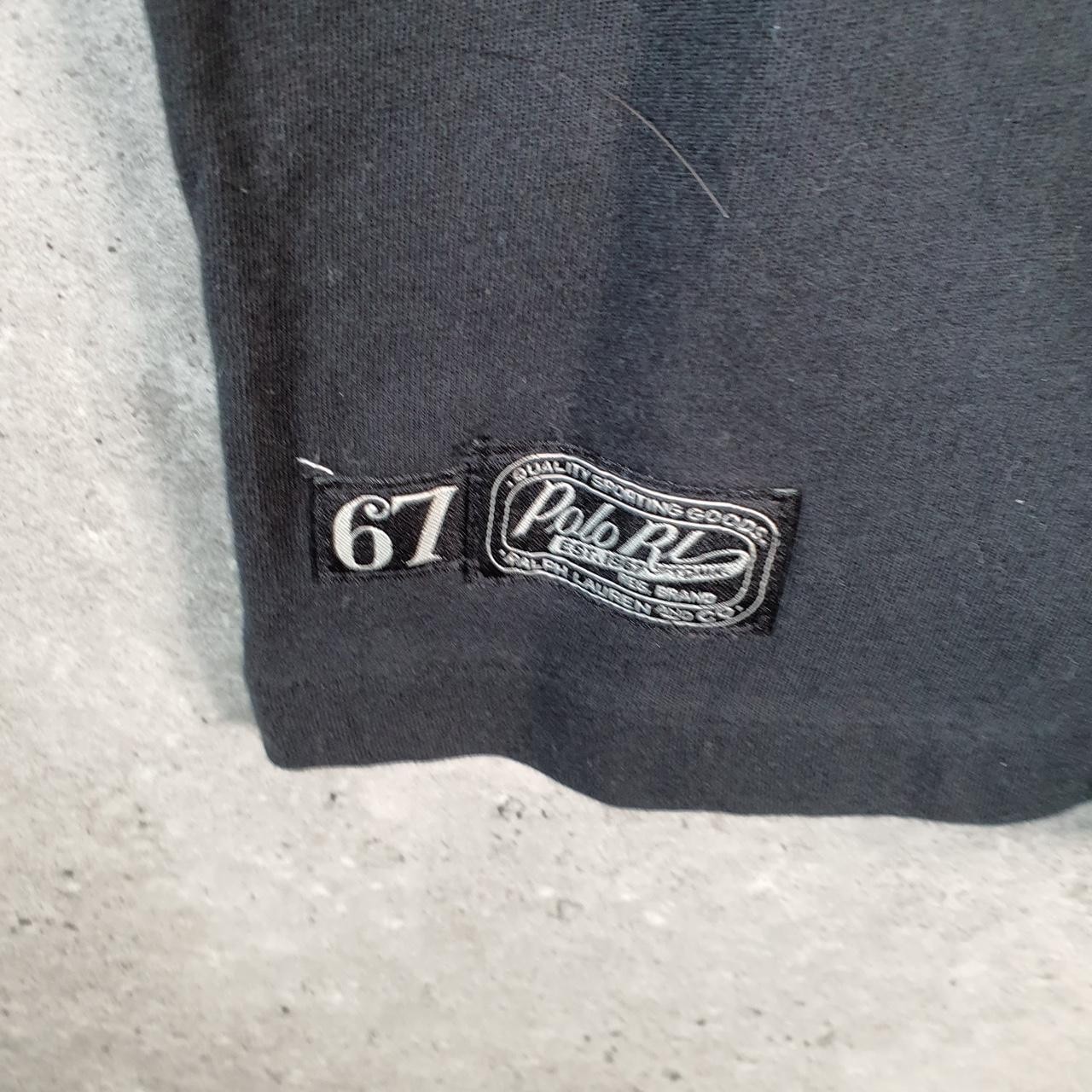 Polo Ralph Lauren vintage tasca t shirt uomo media nera vestibilità classica pony