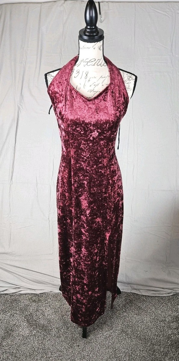 90s red velvet dress 90s Red Velvet Dress (S)