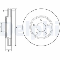 2X Delphi Bremsscheibe BG4678C FüR Nissan Leaf ZE0 ZE1 NV200 Evalia Bus ME0M