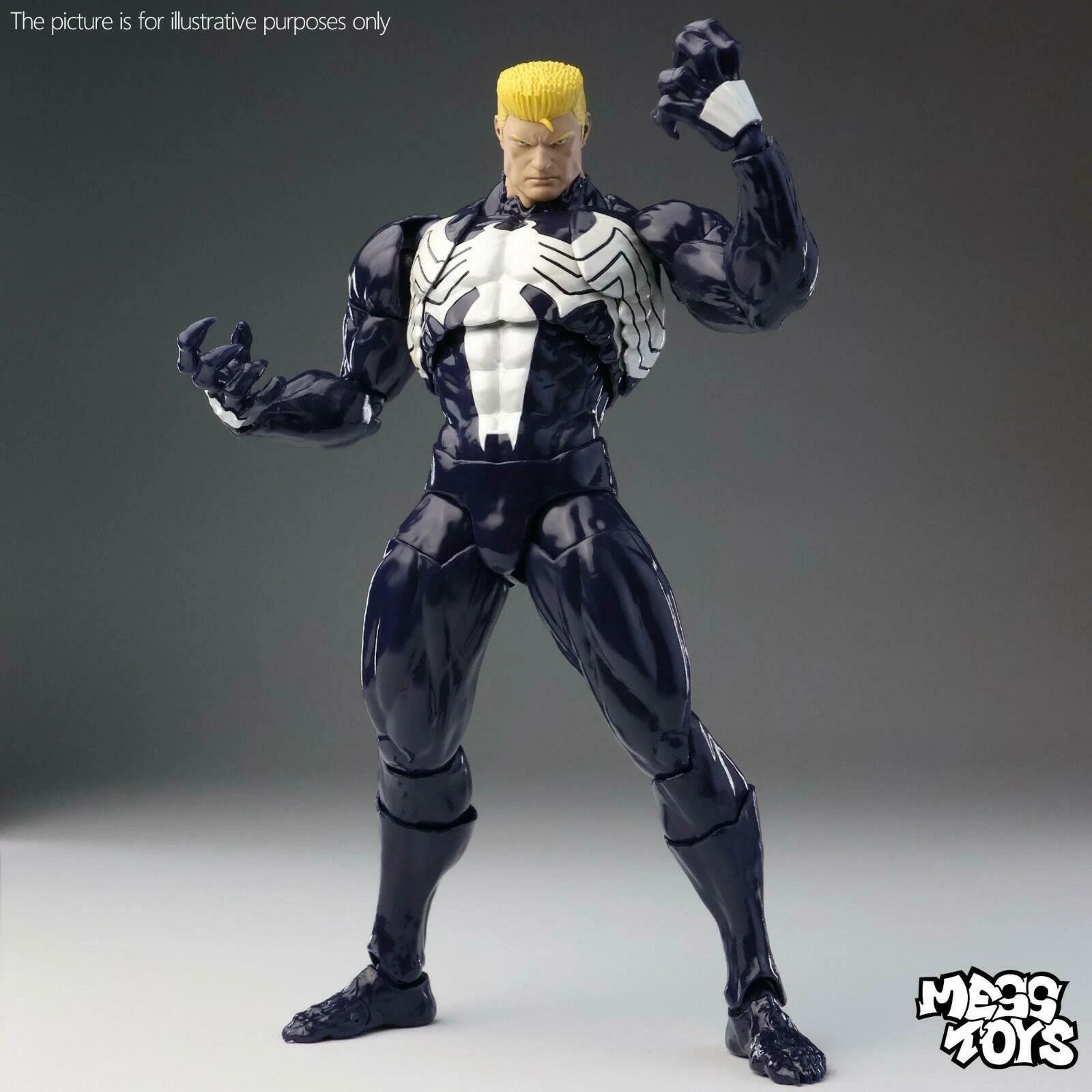 Mess Toys Venom Lethal Neighbor Spider-Man Symbiote 1/12 Action Figure Toy image 5