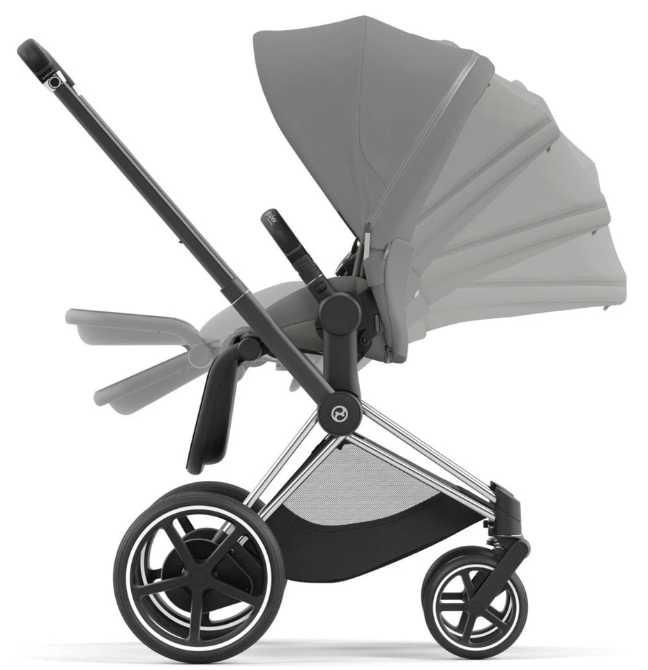⭐️ Cybex Platinum ePriam 4 E-Stroller Chrome Black Chassis & Seat Frame NEW - Image 4 of 4