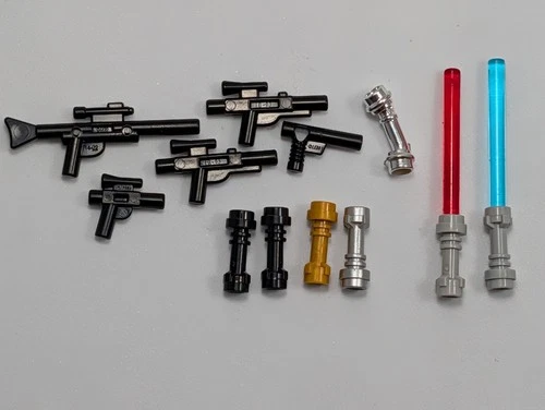 LEGO Weapons Accessories Lot Star Wars Blasters & Lightsabers Mixed Parts