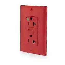 Leviton 20A 125V SmartlockPro Slim Self-Test GFCI Receptacle, Hospital Grade