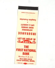 Matchbook The First National Bank Cold Spring MN Insurance Let Us Help U Save