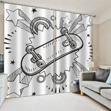 Grey Degree Petals Exploded Board Printing 3D Blockout Curtains Fabric Window