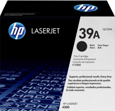 Original HP Toner 39A Q1339A für Laserjet 4300 4300DTN Neutrale Schachtel