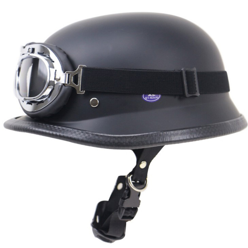 Moto Helmets® D22 Red · Brain-Cap · halve schaal jethelm motorhelm scooterhelm Bobber · glasvezel snelsluiting SlimShell tas S (55-56cm