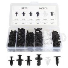 100 tlg. Auto KFZ Spreiznieten Sortiment Autotür Innen Befestigung Clips Kit Set