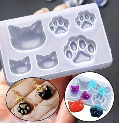 Cat Kitten Paw Silicone Fondant Icing Mould Cake Topping Deco Sugar Craft Mold UK