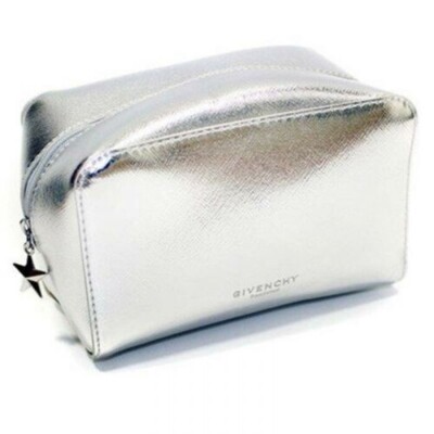 Givenchy Make Up/Toiletry/Acessory Bag, Small Cubic Pouch, Silver