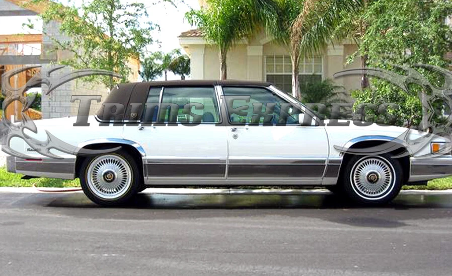 1991-1993 Cadillac DeVille 4Dr седан рокер панели отделки молдинг FL 12шт 5 3/4" - Изображение 4 из 4