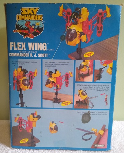 Vintage Sky Commanders Flex Wing Vehicle Parts Lot W/ Box Kenner 1987 - Picture 2 of 5
