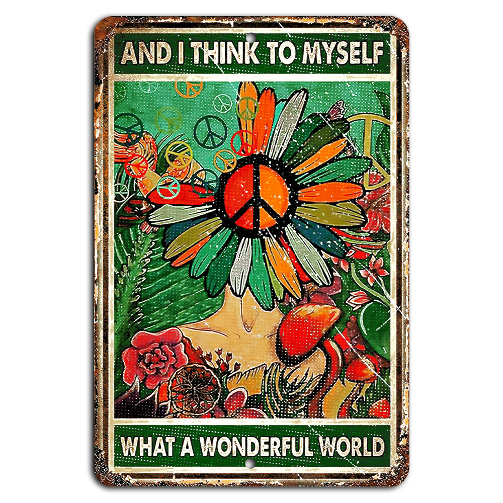 Poster In Metallo Con Scritta In Lingua Inglese I Think To Myself What