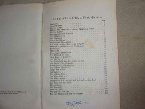 altes Kinderbuch Grimm und Bechstein Deutsche Kindermärchen 1940 21x16cm - Bild 3 von 8