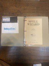Vintage DataSoft Inc Atari Spell Wizard Manual, Binder Software, Floppy