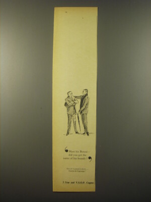 1965 Gaston de Lagrange Cognac Ad - Blast his Borzoi - did you get the name
