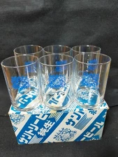 Vintage Suntory JUNNAMA Beer glass 6 PCS Made in Japan With Box From Japan　箱