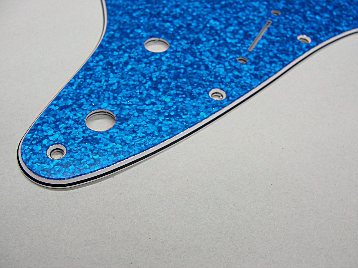 Pickguard D'Andrea Per Stratocaster SSS Argento Scintillante – 11 Fori – Made In USA