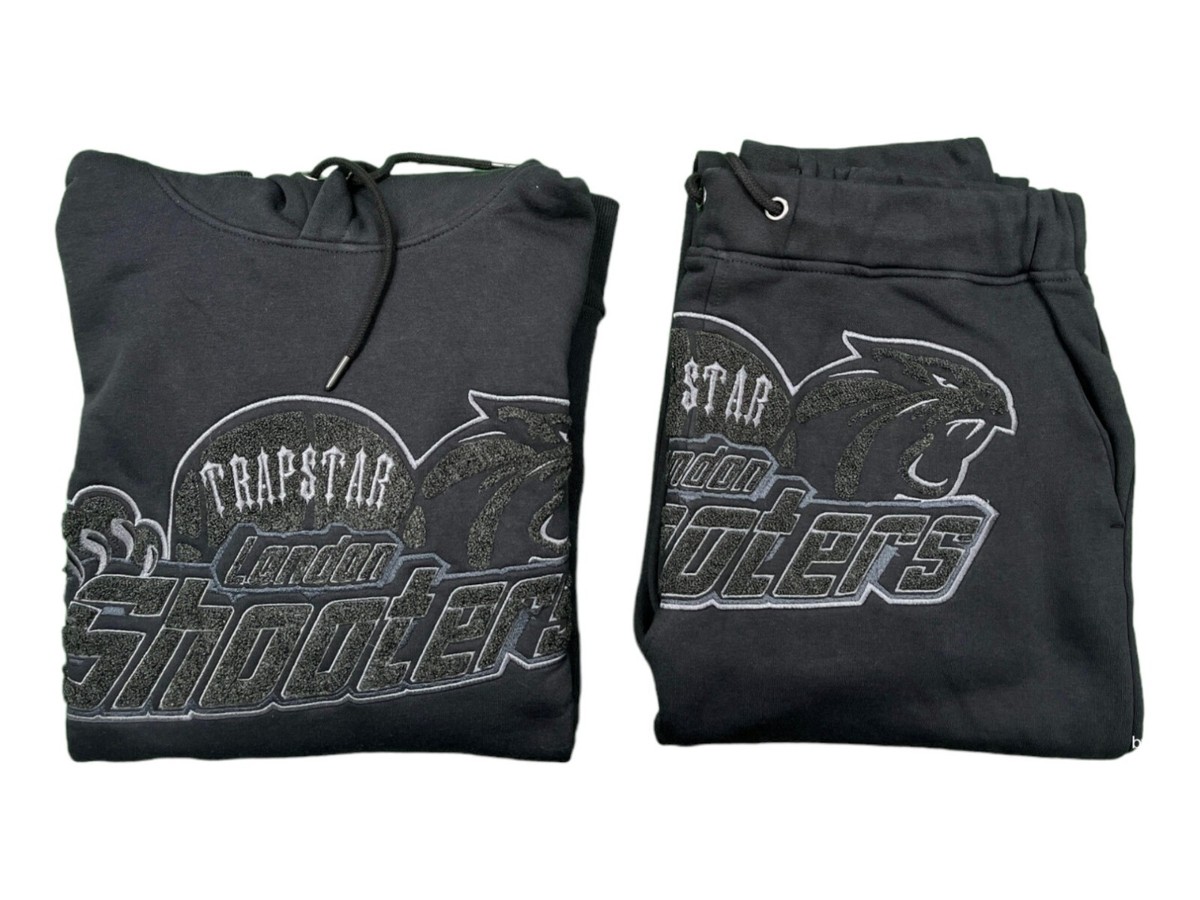 Trapstar Shooters Tracksuit Black Monochrome Size Large