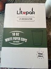 270 Pack 10 Oz Disposable Paper Coffee Cup, Hot/Cold Beverage Drinking Cups for