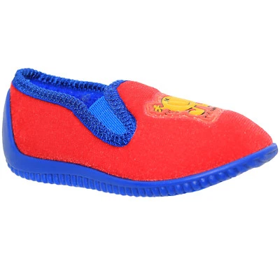 MR HAPPY INFANT SMALL BOYS FLUFFY WARM COSY SLIPPERS FLIP FLOPS MULES SHOES SIZES 4 5 6