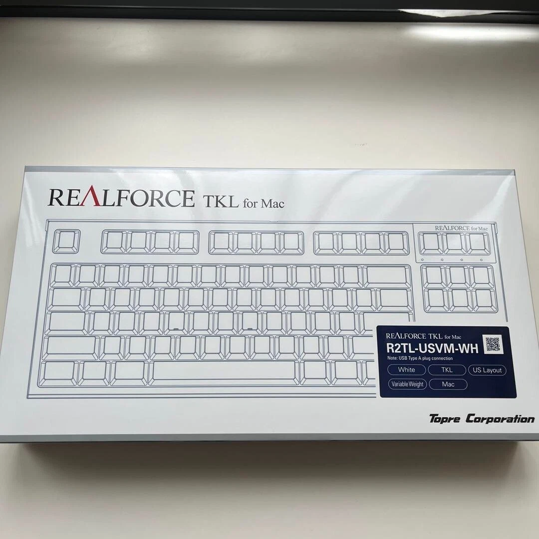Topre REALFORCE TKL for Mac R2TL-USVM-WH English 87 keys Numpad-less keyboard