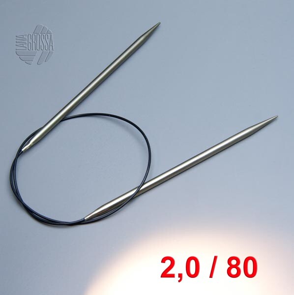 Lana Grossa 80cm 2.0mm Aluminum Circular Knitting Needle Fashion