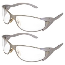 2 Pair Clear Safety Glasses with Side Shields Lightweight High Performance