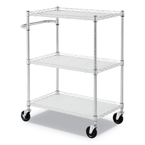 Heavy Duty 3 Tier Rolling Cart Metal Wire Utility Cart Storage Kitchen Trolley eBay