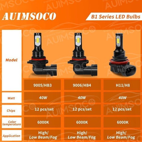 Luces LED Para For 2006-2012 Honda Accord faro + bombillas de luz antiniebla - Picture 2 of 24
