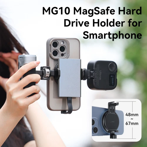 MG-10 MagSafe Uchwyt dysku twardego do smartfona z gwintem 1/4 Uchwyt zimnej stopki - Zdjęcie 7 z 10