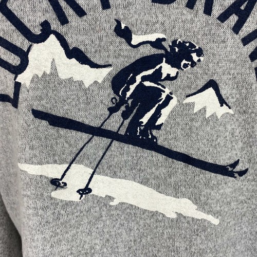 Lucky Brand Womens M Gray Blue White Skier Ski Slope Pullover Long Sleeve AU - Picture 4 of 10