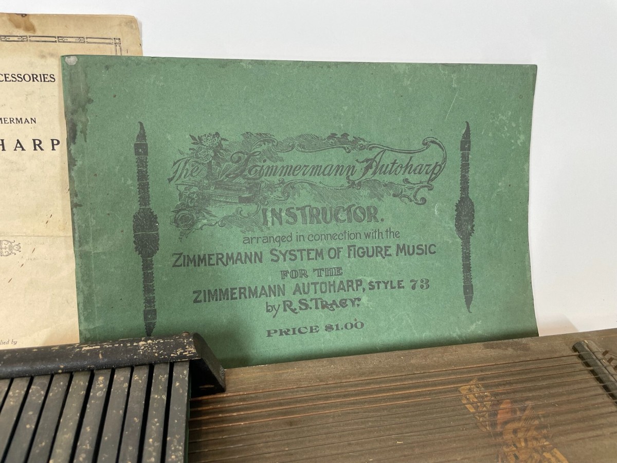 Antique Zimmermann No 73 Wood 12 Button 34 String Autoharp 22