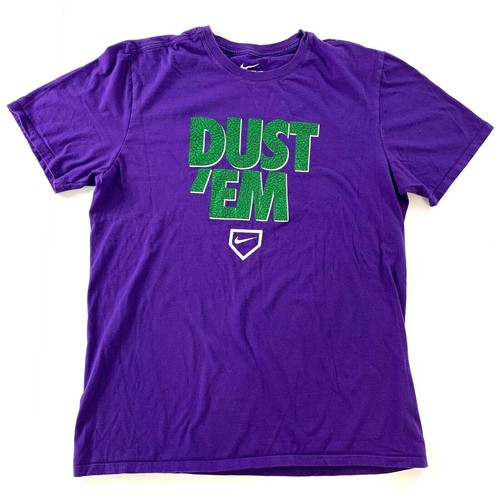 Womens Nike Shirt DUST 'EM Purple Green 