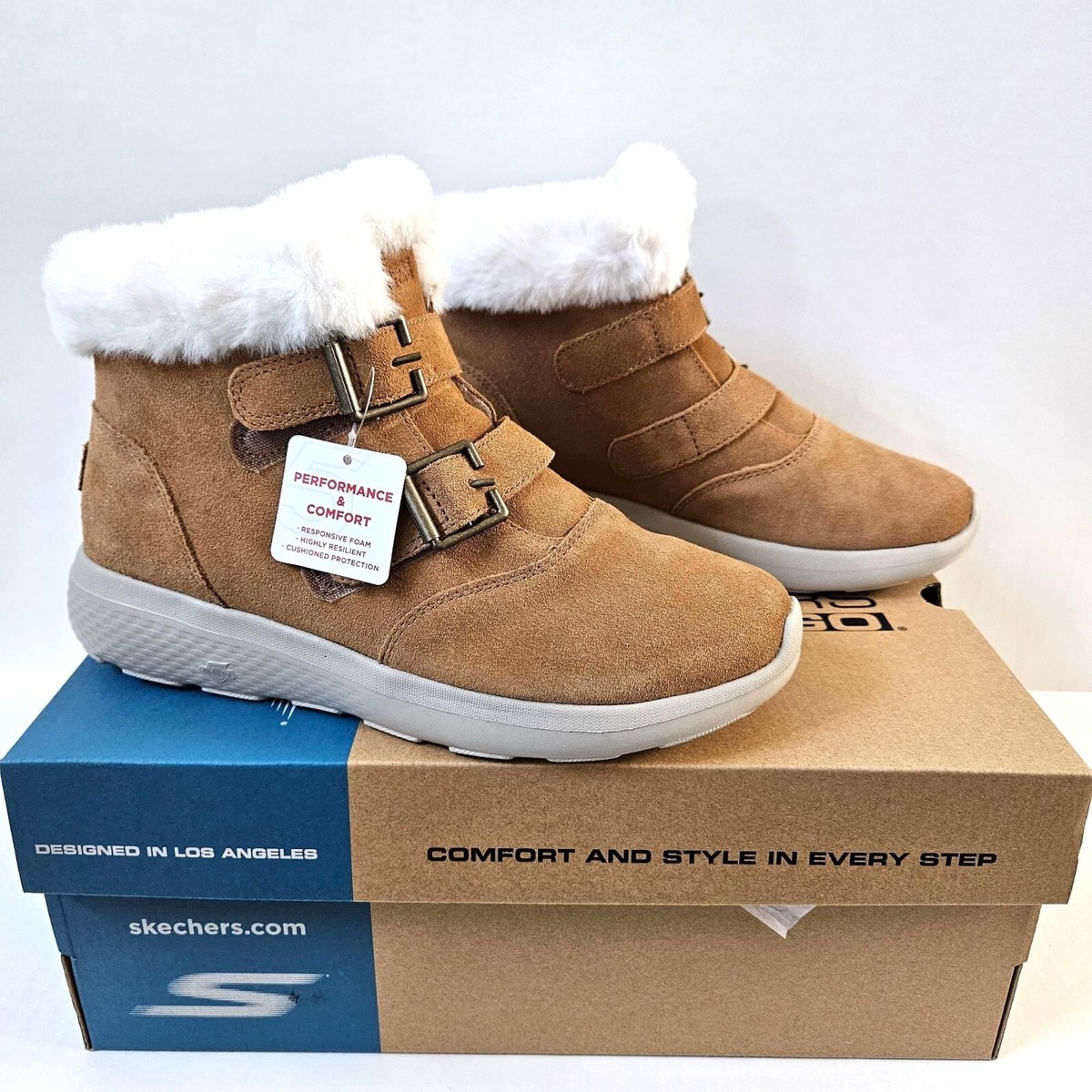 skechers on the go city 2 suede boots winter fling