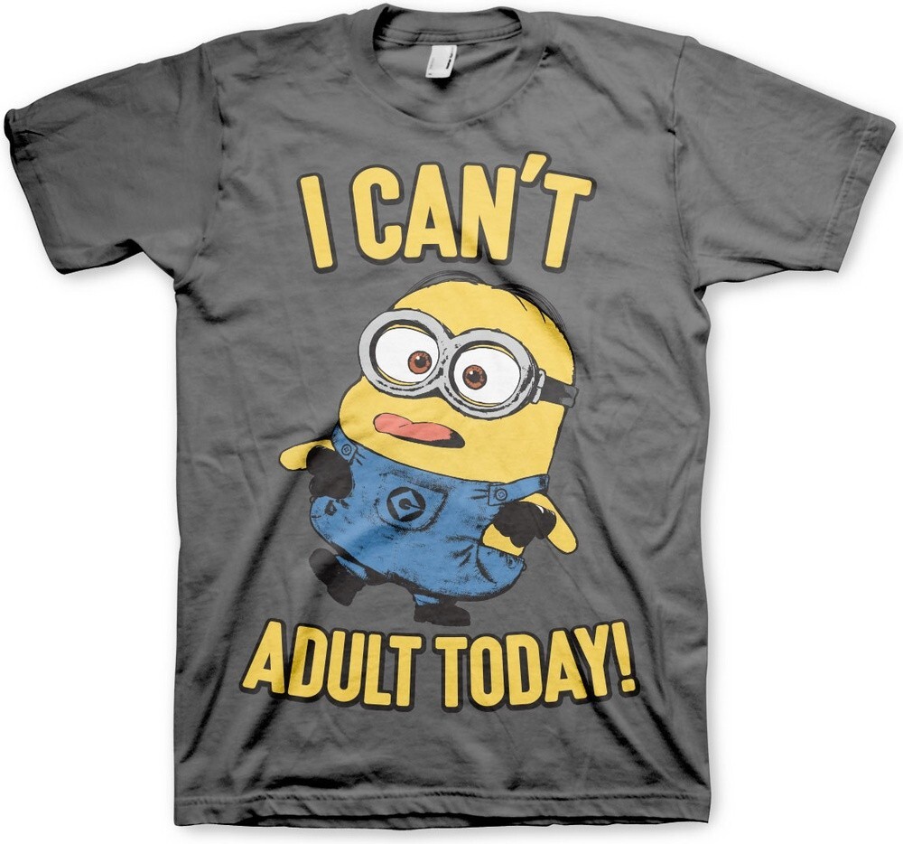 Футболка Minions I Cant Adult Today Темно-серая