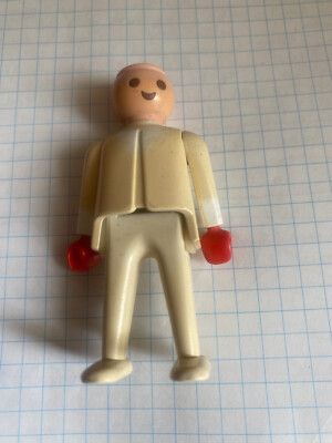 PLAYMOBIL FIGUR MANN MAN KLASSIKER WEISS ROTE HÄNDE