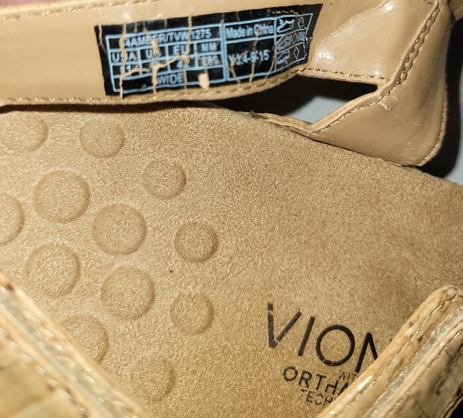 Vionic Amber Adjustable Strap Sandals Tan Size 11 - image 7