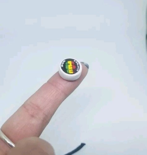 Bob Marley Perlen, 12 mm Keramikperlen, 2 mm Loch, 10 Stück, Großlochperlen, Peru - Bild 4 von 4