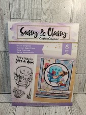 CST1 Crafters Companion Sassy  Classy Hello Gorgeous 6pc Stamp set New