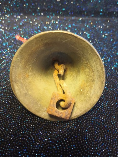 Vintage General Store Ice Cream Shop Door Bell Brass 3 1/2" Nut Ringer - Picture 2 of 3