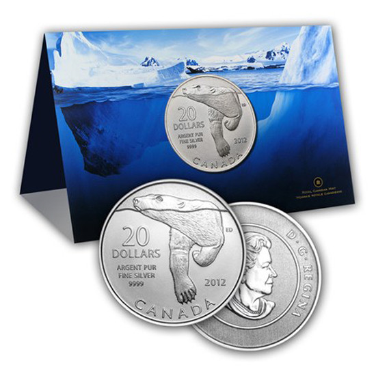 PCGS 限定2012枚　パラオ銀貨　my lovely bear  貨幣 Canada 2012 $20 for 20$ Polar Bear Swimming Commemorative Pure